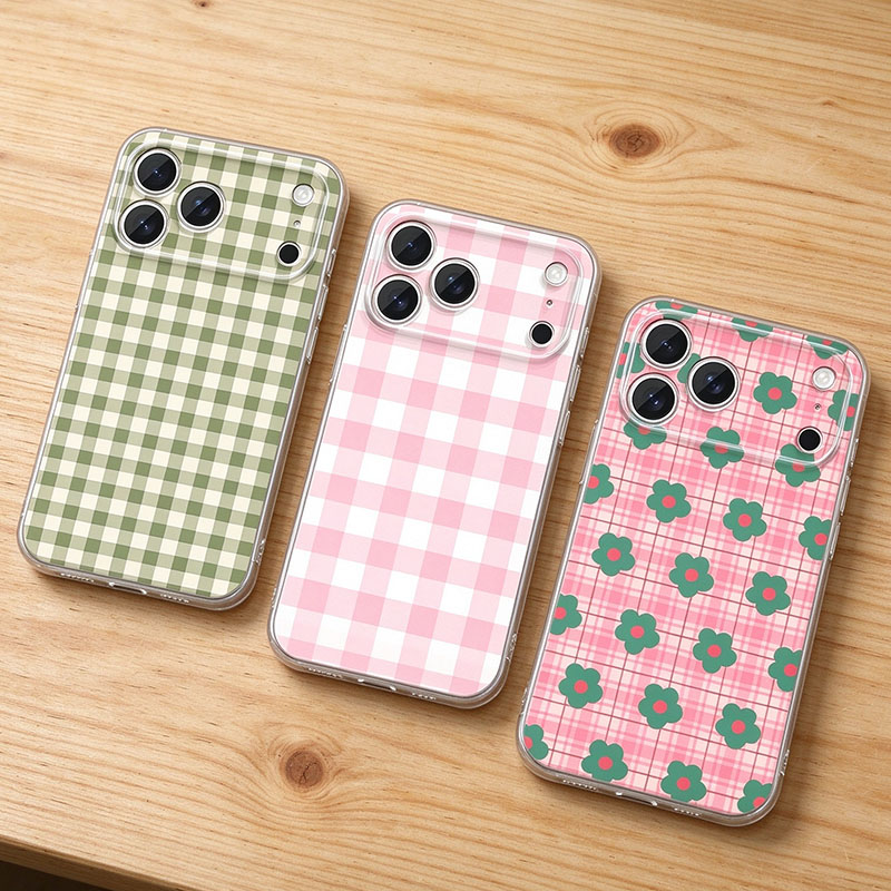 Vivo V40 - Gingham Flower Phone Case for VIVO